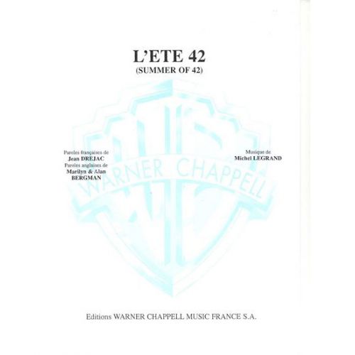 TAGLIB PARTITION VARIETE - LEGRAND MICHEL - L'ETE 42 - PIANO, CHANT