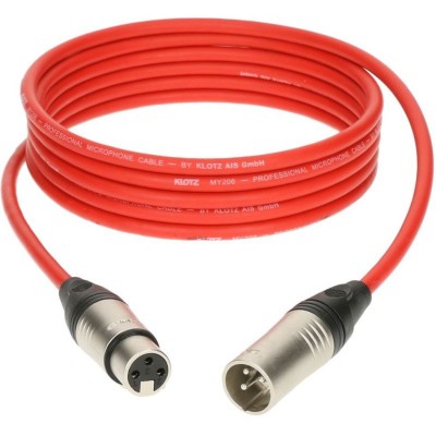 Cable Micro XLR 5M Rouge
