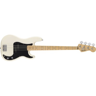 Standard Precision Bass MN Black Pickguard Olympic White