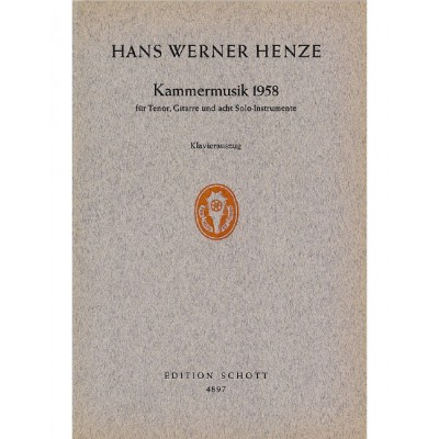 Henze - Kammermusik 1958 - Tr, Guitare Et 8 Solo-Instruments