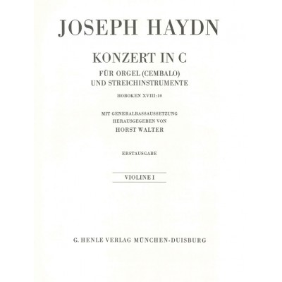 Haydn J. - Concerto For Organ (harpsichord) With String Instruments C Major Hob. Xviii:10