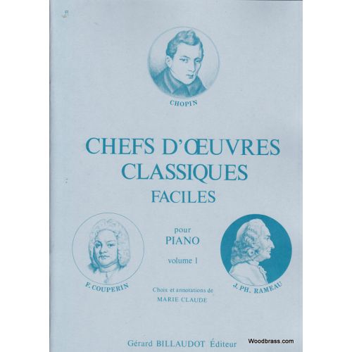 CHEFS D'OEUVRES CLASSIQUES FACILES VOL.1 - PIANO