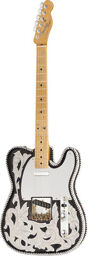 Waylon Jennings Tele LTD MBDB Butterscotch Blonde avec couverture en cuir fabriquée à la main