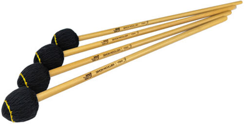 VSM2 Vibraphone Mallets noir avec surpiqûres jaunes