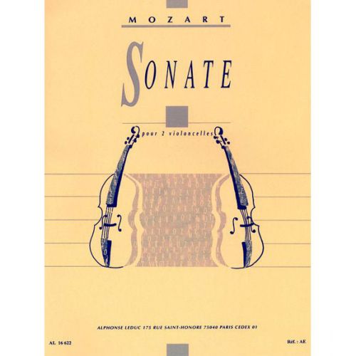 MOZART/BAZELAIRE - SONATE - 2 VIOLONCELLES (OU 2 BASSONS)