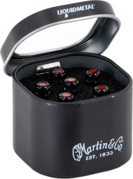 Bridge Pin Liquid Metal Black Noir avec incrustation rouge
