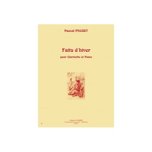 Proust - Faits D'hiver - Clarinette et Piano