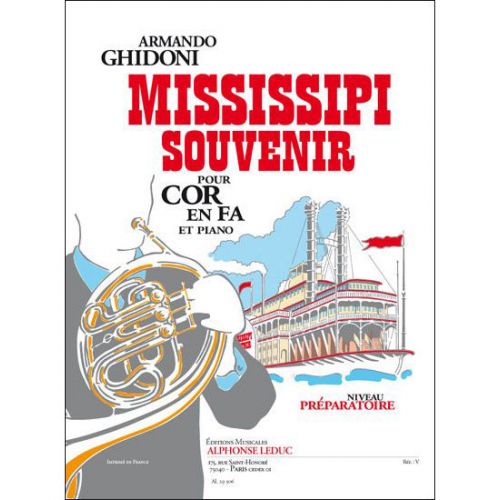 GHIDONI ARMANDO - MISSISSIPI SOUVENIR - COR EN FA ET PIANO