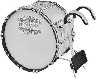 BD2414 Marching Bass Drum Blanc