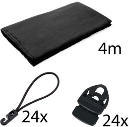 Molton 500g/m² Set Black 4x3m Noir