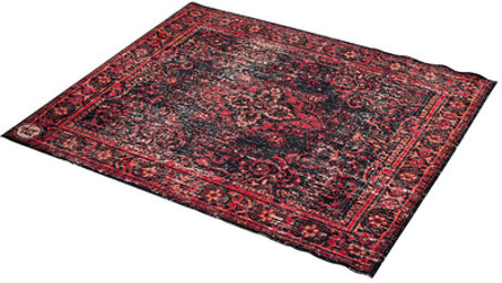 Club Drum Rug Black-Red Noir