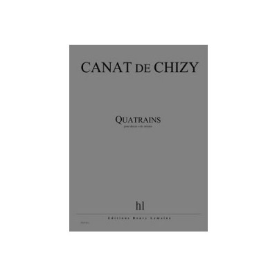 Canatchizy - Quatrains Choeur - 12 Voix Mixtes