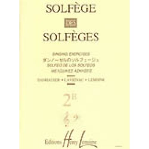 Lavignac Albert - Solfege Des Solfeges Vol.2b Sans Accompagnement