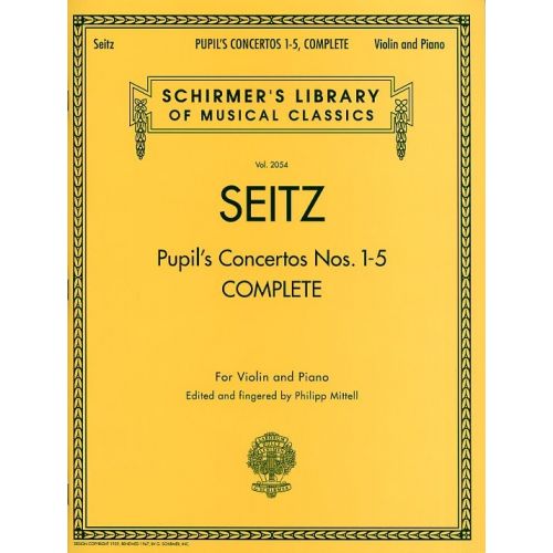 Friedrich Seitz Complete Pupil S Concertos Nos.1-5 - Violin