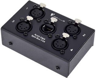 RJ45 DMX Split Box FX4-5pin Noir