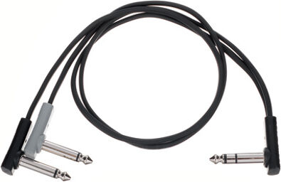 Flat Patch Y-Splitter Cable 50 Noir