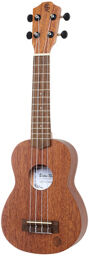 UR11-S Seashell Ukulele Naturel mat à pores ouverts avec graphisme