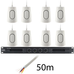 I-Amp Drop 8W Ceiling Bundle M Blanc