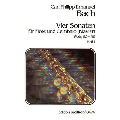 C.P.E. - Vier Sonaten, Heft 1 Wq 83,84 - Flute, Clavecin