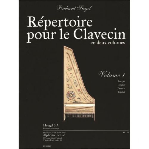 Siegel Richard - Répertoire Pour Le Clavecin Vol.1