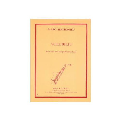 Berthomieu - Volubilis - Saxophone et Piano