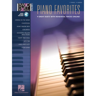 PIANO DUET PLAY ALONG VOL.1 - FAVORITES 9 DUETS + AUDIO EN LIGNE