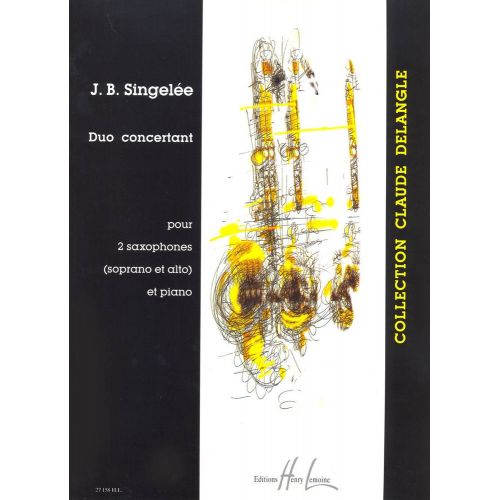 Singelee Jean-Baptiste - Duo Concert Op.55 - 2 Saxophones, Piano
