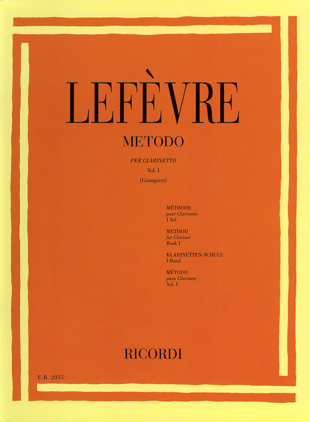 Metodo Per Clarinetto - Vol. I