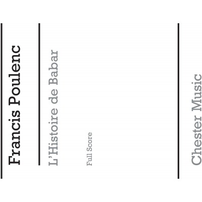 L'Histoire De Babar (Full Score)