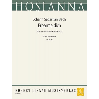 Bach J.S. - Erbarme Dich ( MATTHAUS-passion) - Alt Und Klavier