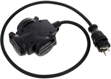 Extension 3-Fold 1m 1,5mm² Noir