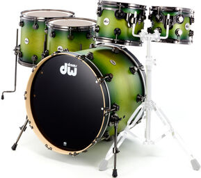 Satin Specialty Green Burst Lime Green to Ebony Burst