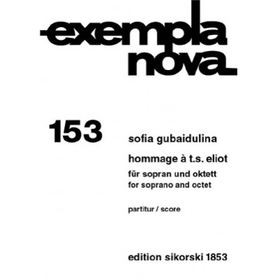SOFIA GUBAIDULINA - HOMMAGE A T.S. ELIOT - SCORE