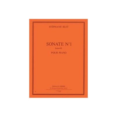Blet - Sonate No.1 Op.6 - Piano