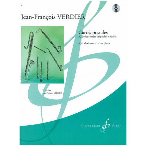 Verdier Jean-Francois - Ces Postales + Cd - Clarinette Sib, Piano