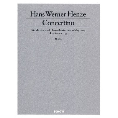 Henze H.W. - Concertino - Piano And Wind Band With Percussion