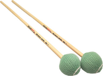 Vibra Mallets BM-1 Big Mama T vert clair avec surpiqûre circulaire blanche