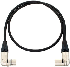 XLR Patch Angled/Angled 1m Noir
