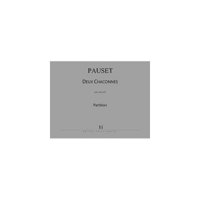 Pauset - Chaconnes (2) - Alto
