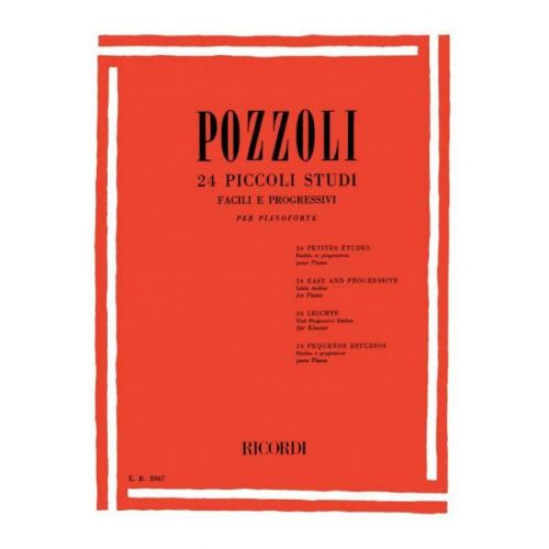 POZZOLI E. - 24 PICCOLI STUDI FACILI E PROGRESSIVI - PIANO