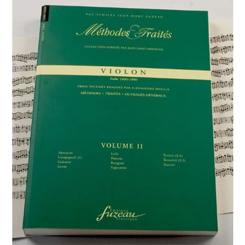 MOCCIA A. - METHODES ET TRAITES VIOLON VOL.2 SERIE IV, ITALIE 1600-1800 - FAC-SIMILE FUZEAU