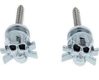 Artist Strap Buttons Skull CHR Chrome