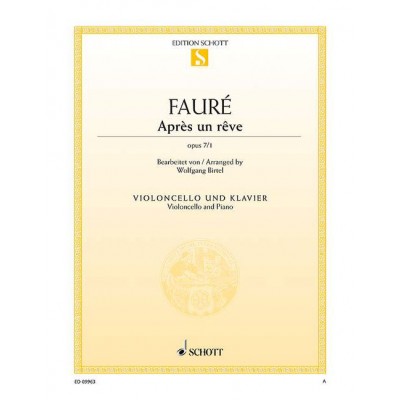 Fauré - Après Un Rêve Op. 7/1 - Violoncelle et Piano