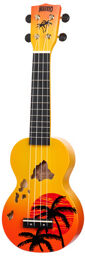 Hawaii Orange Ukulele Orange avec graphisme Hawaï