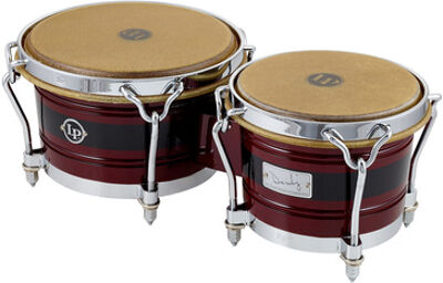 L201A-JR Rodriguez Bongo Set Dark Wood Stain avec bande noire