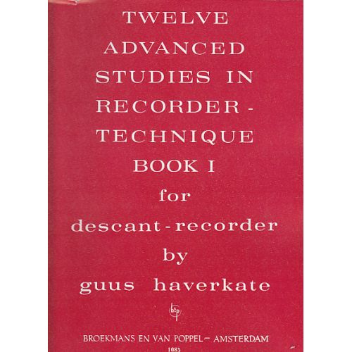 Haverkate - 12 Advanced Studies Vol.1 - Flute A Bec