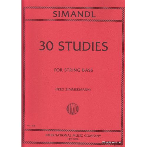 Simandl F - 30 Studies For Development Of Tone - Contrebasse