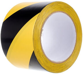 Warning Tape Black/Yellow 75 jaune et noire