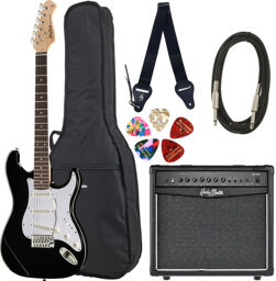 Guitar Set G16 Noir haute brillance