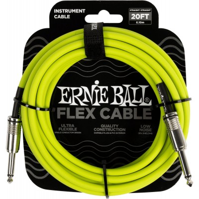 Câbles Instrument Flex Jack/jack 6M Vert - Stock B